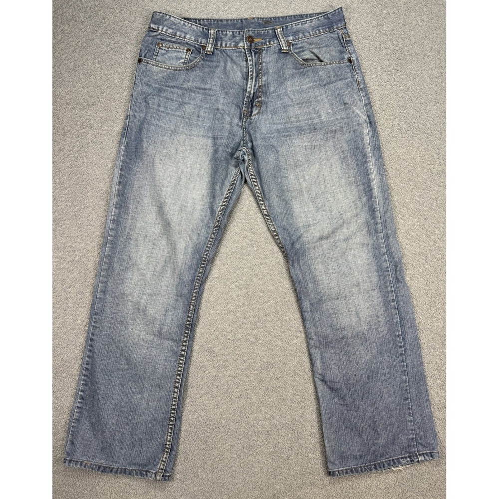 Vintage Flypaper Jeans Men's 34x30 Blue Denim Light Wash Bootcut Relaxed Fit